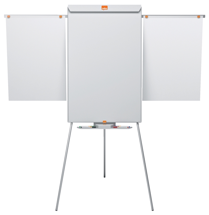 Nobo Flipchart Classic mit 3 Beinen und emaillierter Whiteboard-Oberfläche