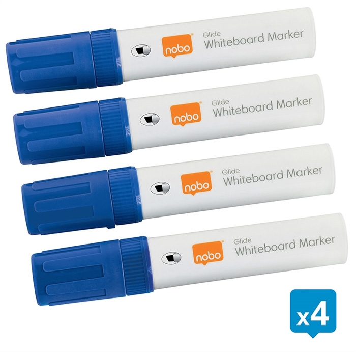 Nobo WB Marker Glide Jumbo schräg 10mm blau (4)