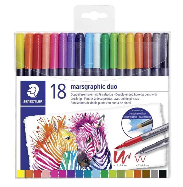 Staedtler Fiberpen Marsgraphic Duo Filzstifte (18)