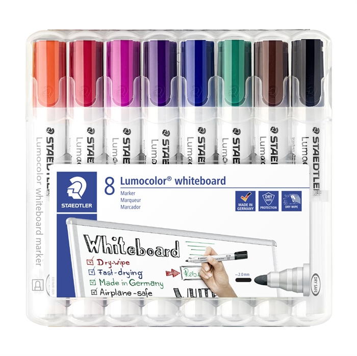 Staedtler WB Marker Lumocolor rund 2mm sortiert (8)