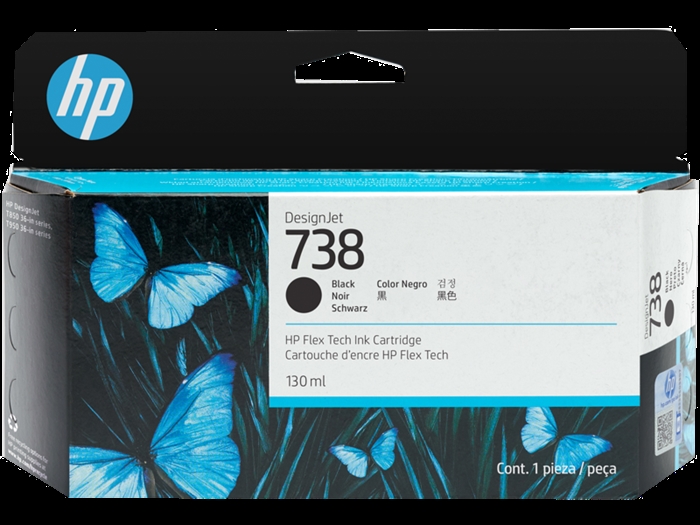 HP 738 130-ml Schwarz DesignJet Tintenpatrone