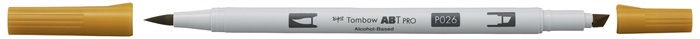 Tombow Marker Alkohol ABT PRO Dual Brush 026 Gelbgold