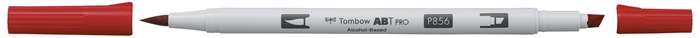 Tombow Marker Alkohol ABT PRO Dual Brush 856 Mohnrot