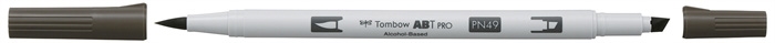 Tombow Marker Alkohol ABT PRO Dual Brush N49 Warmgrau 8