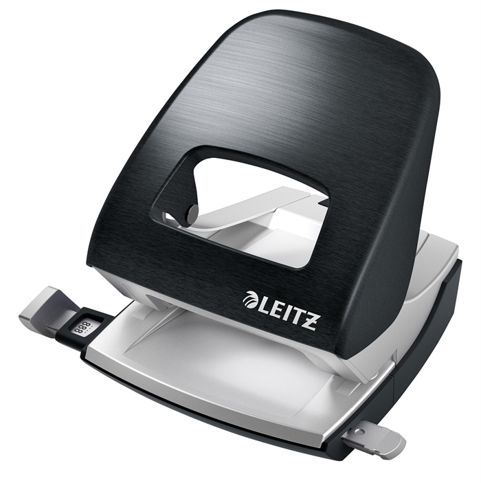 Leitz Locher Style 2-Loch, bis zu 30 Blatt, schwarzes Modell