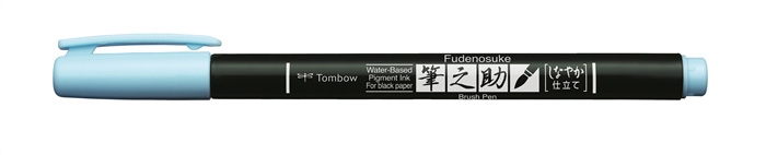 Tombow Marker Fudenosuke weicher Pastellblau