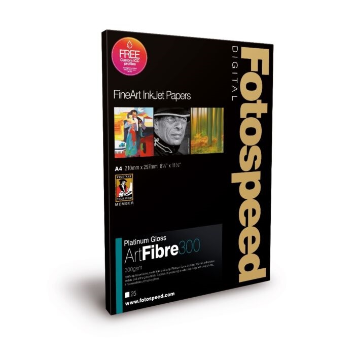 Fotospeed Platinum Gloss Art Fibre 300 g/m² - A2, 25 Blatt