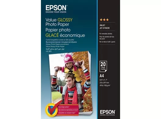 Epson Value Glossy Fotopapier 183 g/m2 - A4 - 20 Blatt