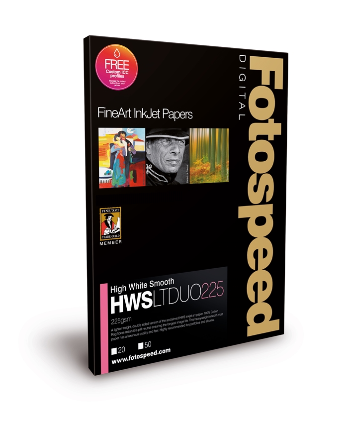 Fotospeed High White Smooth LITE DUO 225 g/m² - A3+, 25 sheets.